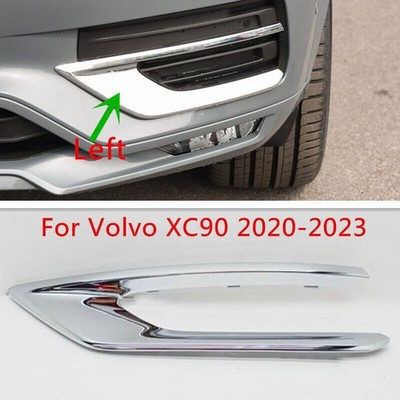 For Volvo XC90 2020-2023 Left Side ABS Chrome Front Bumper Fog Lamp Strip Trim