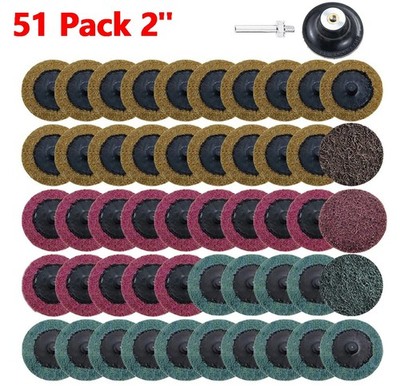 51 Pcs 2'' Nylon Surface Conditioning Discs for Grinding, Polishing & Deburring