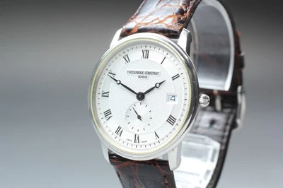 Frederique Constant FC200/220/235/245x4s25/6 White Roman Quartz Homme NEAR MINT - Photo 1/4