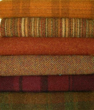 HAND DYED RUG HOOKING WOOL Mill-Dyed ~ "AUTUMN  SUNSET" (6-pc. collection)