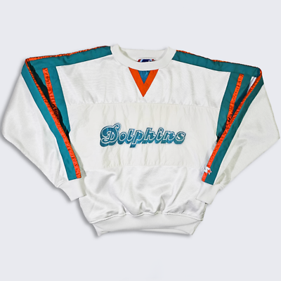Miami Dolphins Vintage 80s Starter Sweatshirt - White Color