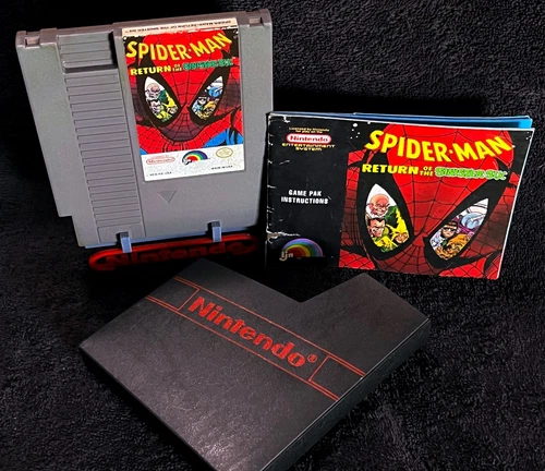 1992 SPIDER-MAN RETURN OF THE SINISTER SIX • WORKING • NES NINTENDO VIDEO GAME