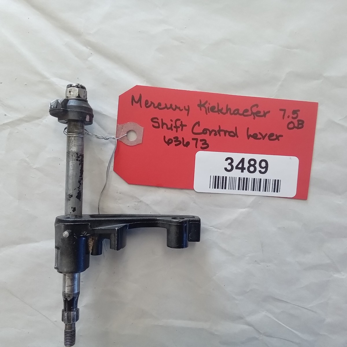 SHIFT CONTROL LEVER 63673 CAME OFF MERCURY KIEKHAEFER 7.5 OUTBOARD
