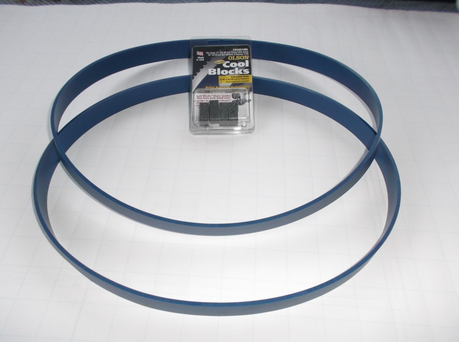 OLSON COOL BLOCKS + BLUE MAX HEAVY DUTY BAND SAW TIRES FOR CRAFTSMAN