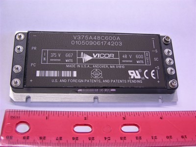 Vicor V375A48C600A 375Vin / 48Vout / 600Watts DC-DC Converter Module