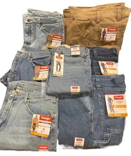 Men's Wrangler Relaxed Fit, Regular Fit, Straight Fit, Or Carpenter Jeans, NWT