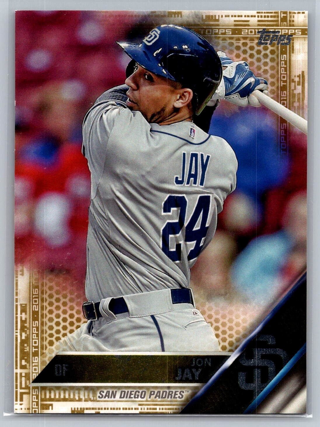 2016 topps baseball series 2 jon jay gold parallel 448/2016 #385