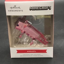 2023 Hallmark Minecraft Axolotl Christmas Tree Ornament in Box