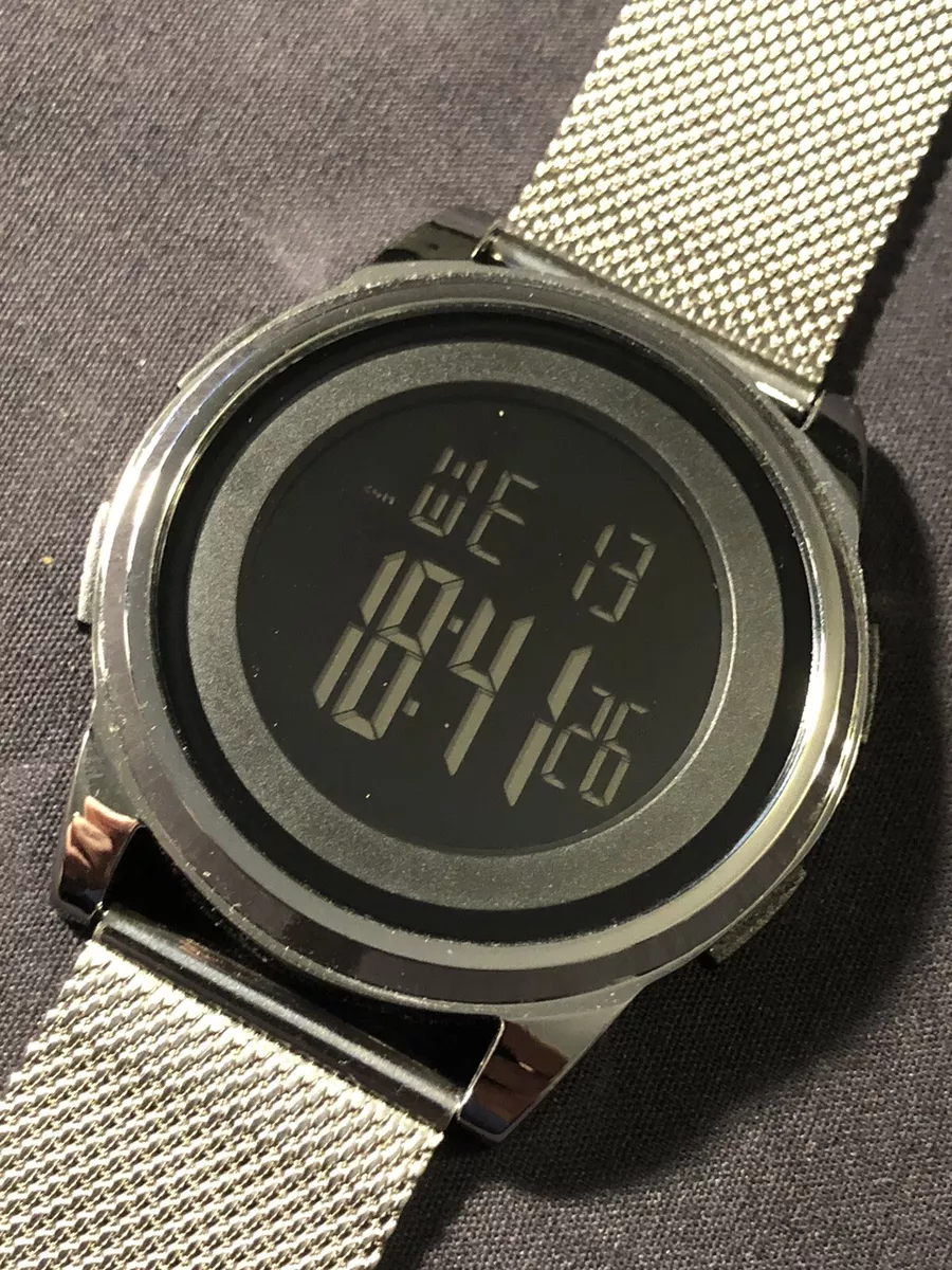 Men s Yuink Digital Watch 5ATM Model 1502 Stainless Steel Band With Manual Box