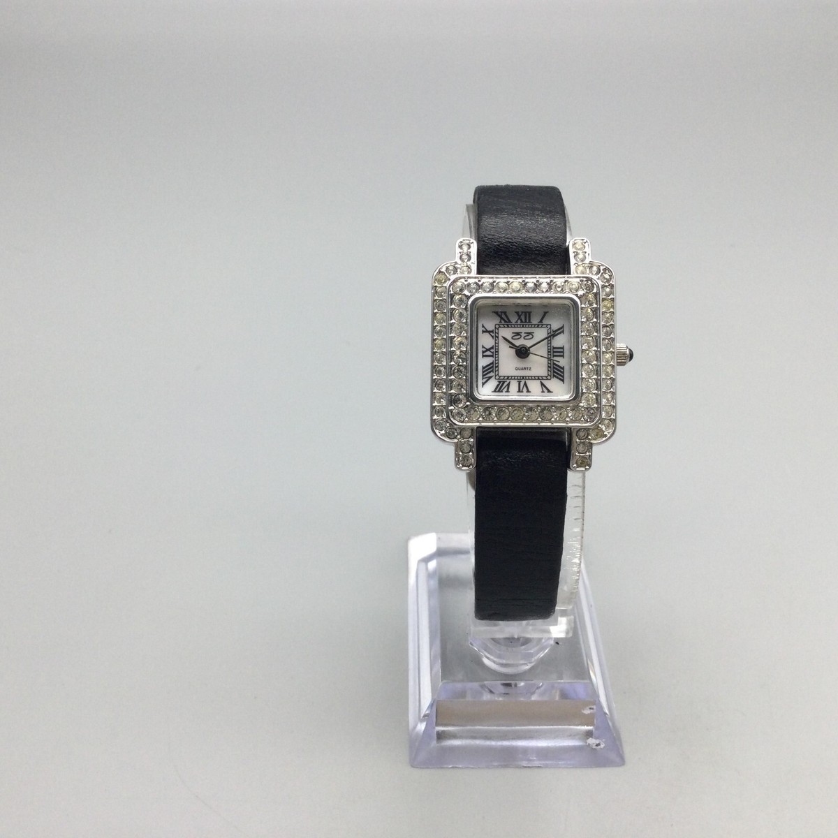Suzanne Somers Black and Silver Crystal Watch Suzanne Somers Bling Watch Women 25mm Crystal Silver Tone  main image 4