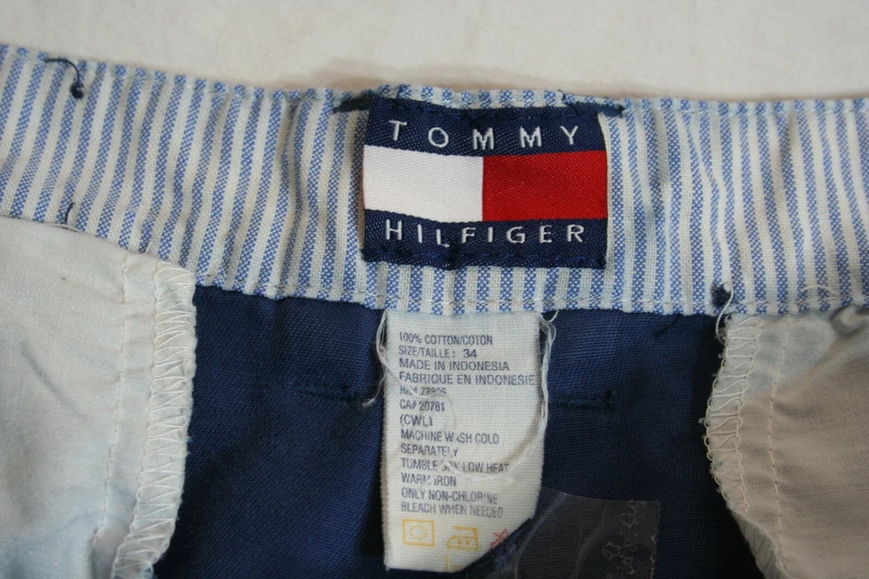 Шорты с плоской передней частью мужские Tommy Hilfiger размер 34 синие Chinos - Изображение 2 из 3