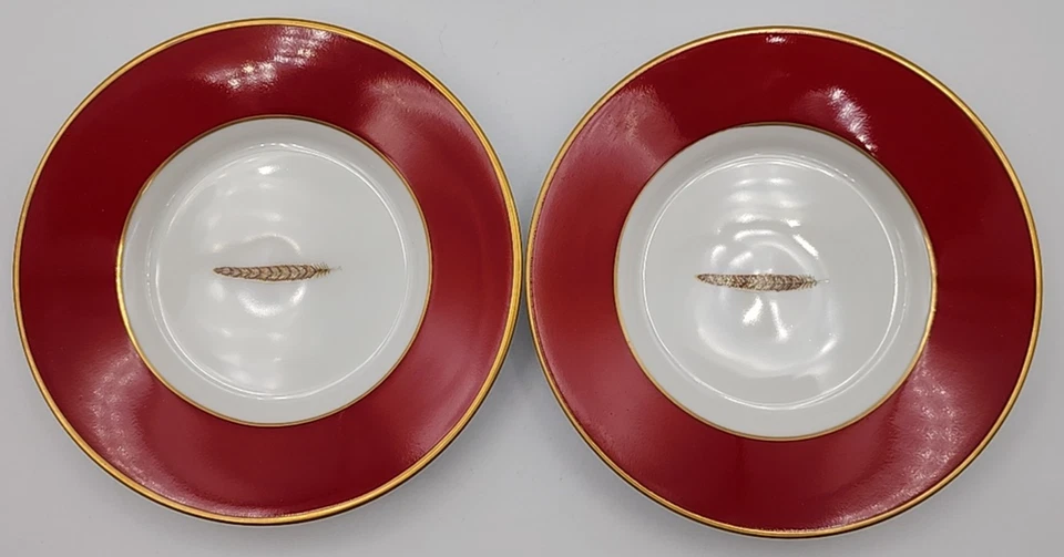 Lynn Chase зимняя игра птицы чашка и блюдце украшенный w 24 карат золото набор из 2 - Изображение 3 из 4