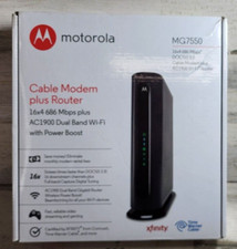Motorola MG7550 16x4 Cable Modem Plus AC1900 WiFi Router Open Box