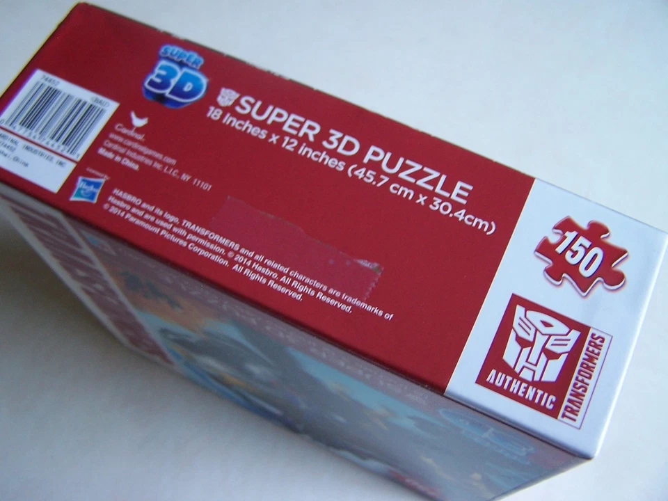 TRANSFORMERS Super 3D Puzzle 18"X12" 150 Piece - NIB, never opened  - Image 4 of 4