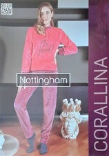Warm Women's Pajamas with Buttons Winter Fleece PG35778 Nottingham Coral