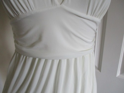 Club London -White wrap, halter neck, bodycon, asymmetrical hem long dress -UK10 - Picture 3 of 14
