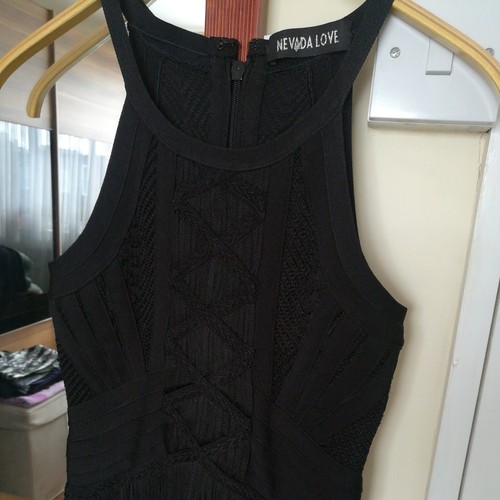 Nevada love black bandage fashionable dress size S - Picture 2 of 5