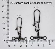 Crossline Swivel with duo clip 25 pcs sizes 2/4 2/6 swivel 3 way weight clip