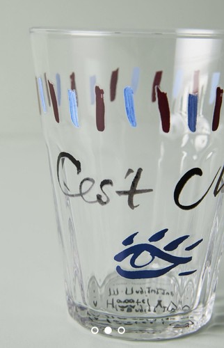 NEW ANTHROPOLOGIE JUICE GLASS CUP "HOTEL MAGIQUE" FRENCH PETIT DEJEUNER DESIGN - Picture 2 of 22