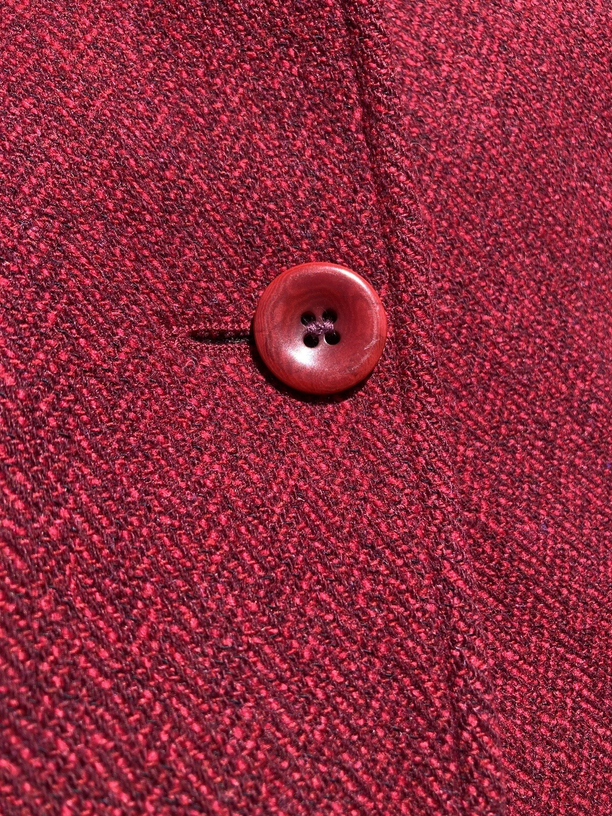 Women's Pendleton Red Solid Overcoat 14 Lined Vir… - image 4