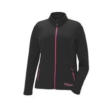 Polaris Black/pink Womens Full Zip Mid Layer Jacket W/polaris Logo Fleece Lined