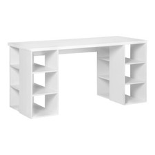 Artiss Office Computer Desk Study Table Workstation Shelf Storage Bookcase White