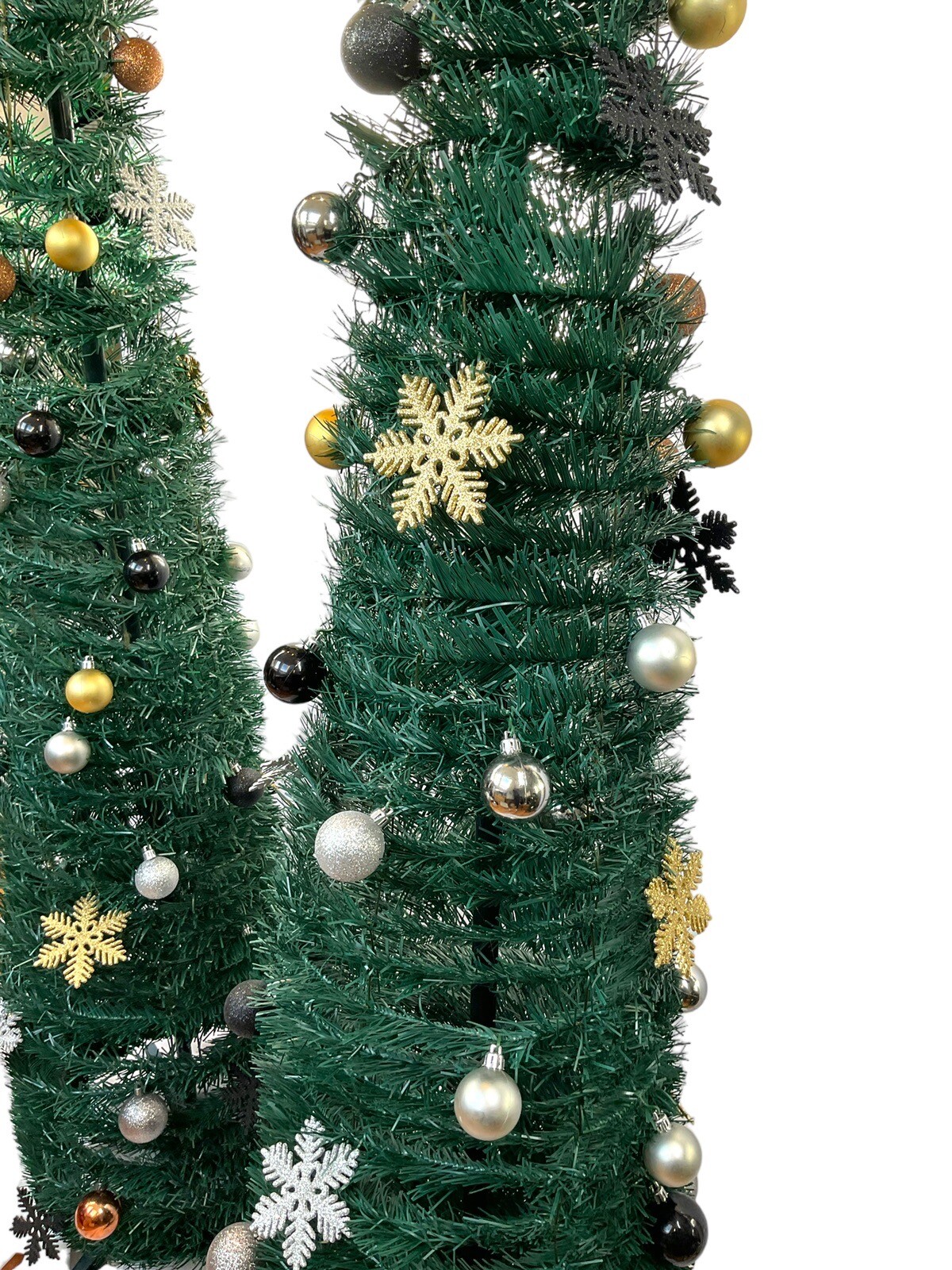 Pair Of Lux 6ft Green Pop Up Christmas Trees Easy Assemble RRP £45