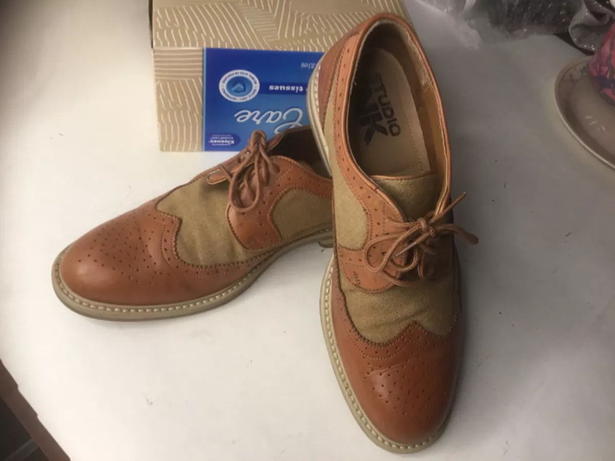 Canvas wingtip cheap shoes