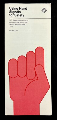 1976 Using Hand Signals For Safety Traffic Driving Vintage Labor Dept Brochure