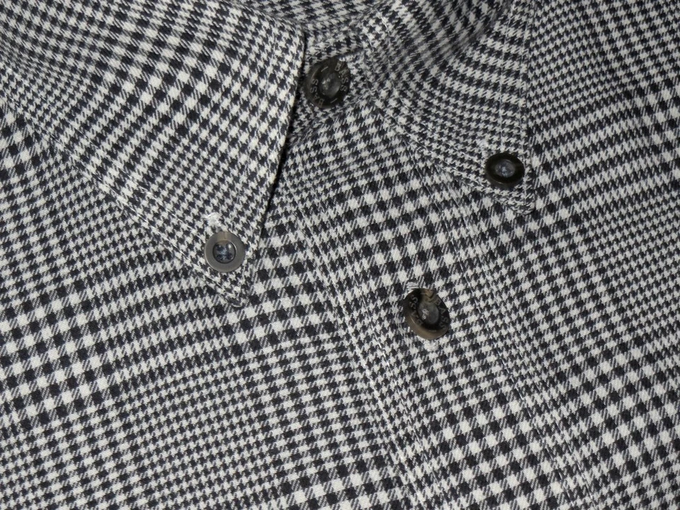 G.H. БАС & CO РУБАШКИMAKERS ПРИНЦ УЭЛЬСКИЙ ЧЕРНЫЙ БЕЛЫЙ КЛЕТКУ ПЛАТЬЕ РУБАШКА 2XL 18 - Изображение 2 из 4