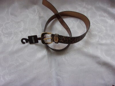 MICHAEL KORS-SIZE LARGE GOLD BUCKLE LEOPARD PATTERN BELT FOR  display picture 1