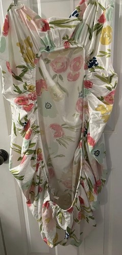 Cloud Island Fitted Sheet Floral Crib or Toddler Bed Cotton EUC - Picture 2 of 8