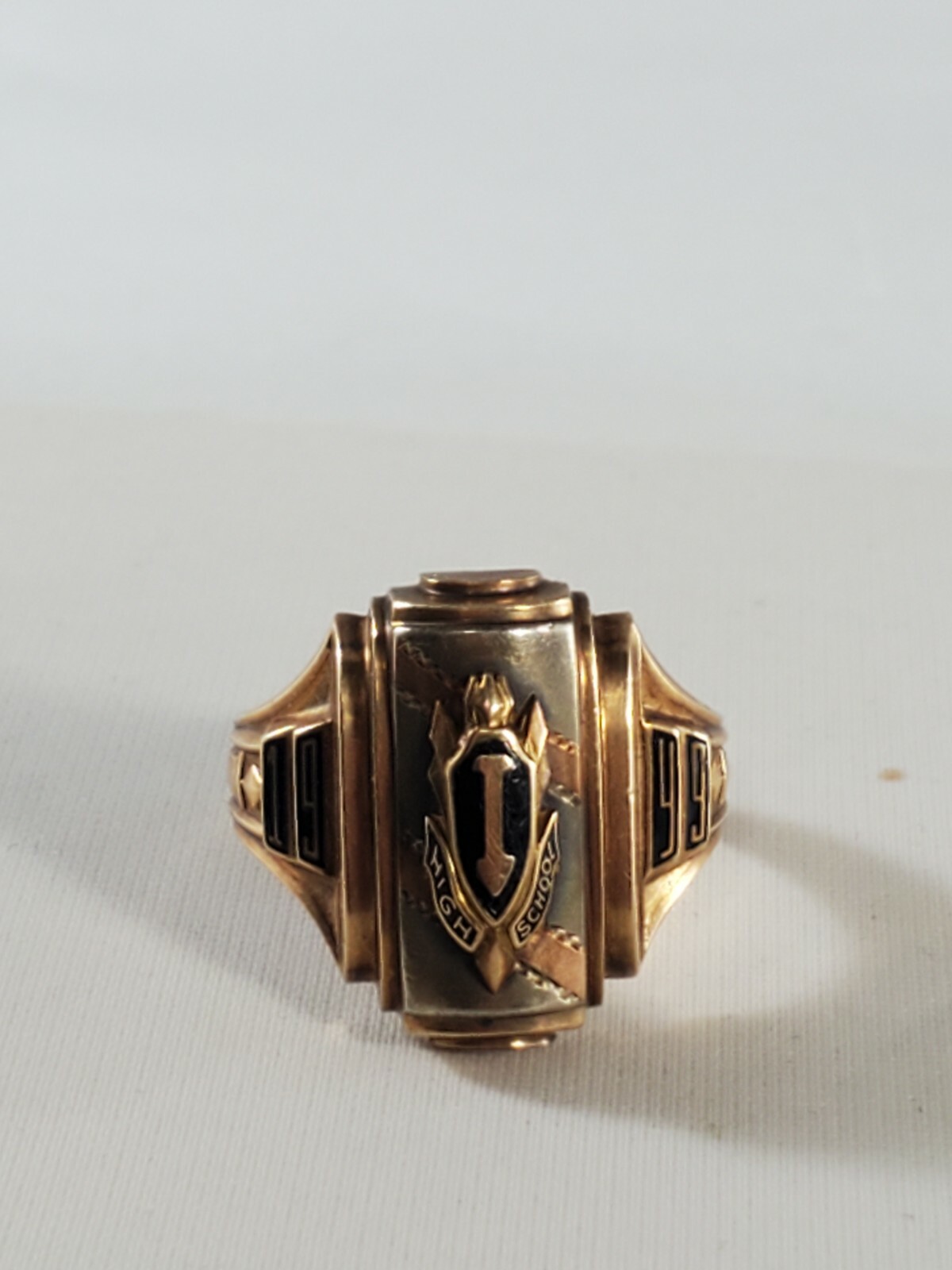 VINTAGE 10K GOLD HIGH SCHOOL CLASS RING 1949 MARKED C… Gem
