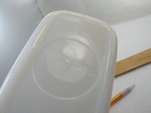 Vintage H A Hazel Atlas Milk Glass Refrigerator Dish with Original Lid Container - Picture 15 of 15