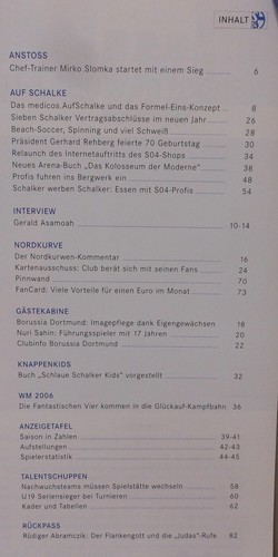 FC Schalke 04 Derby gegen Dortmund Programm Schalker Kreisel Magazin 04.02.2006 - Bild 2 von 3