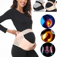 Maternity Belt Pregnancy Belly Band Back Support Abdominal Binder Bump Brace US