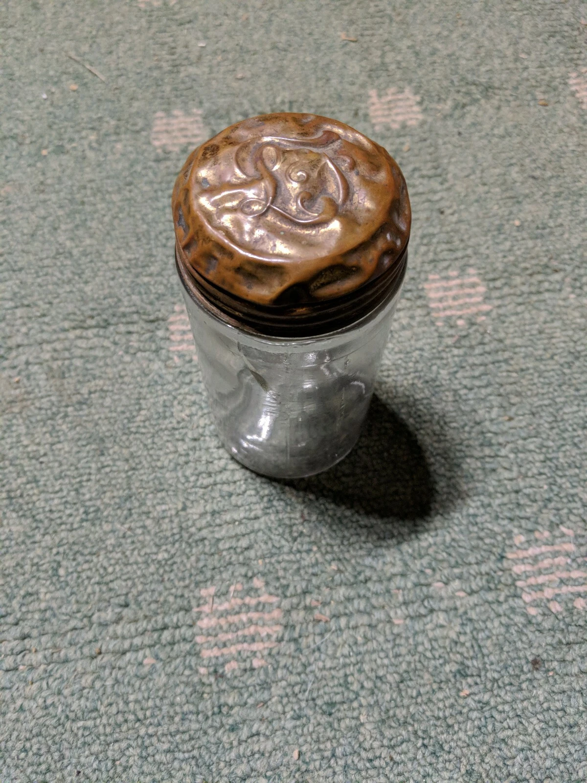 L & F Jar And Cap, Jar Has Chip