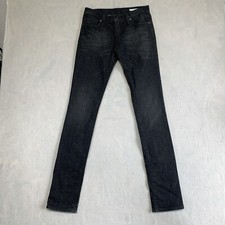 Pantalones de mezclilla ajustados Chip & Pepper para mujer talla 27 negros hechos en EE. UU.
