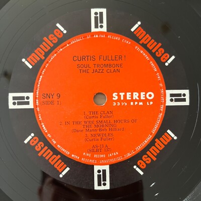 CURTIS FULLER SOUL TROMBONE THE JAZZ CLAN IMPULSE SNY 9 JAPAN