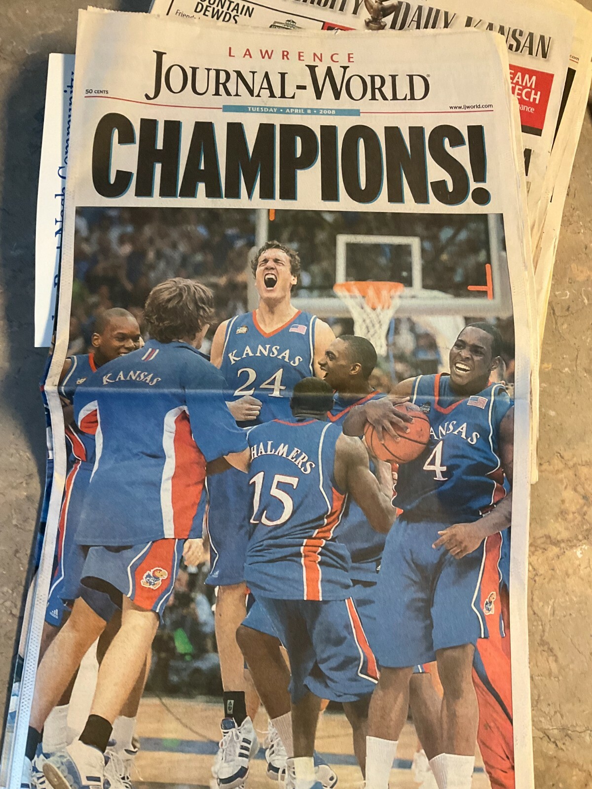 Complete Lawrence KS newspapers trailing the 2008 Men's Basketball
