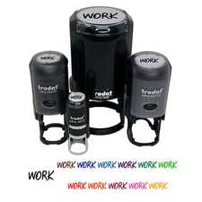 Work Text Self-Inking Rubber Stamp Ink Stamper