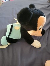 Vtg 1984 Disney World Park Crawling Baby Mickey Mouse Plush Doll Blue Diaper 10"