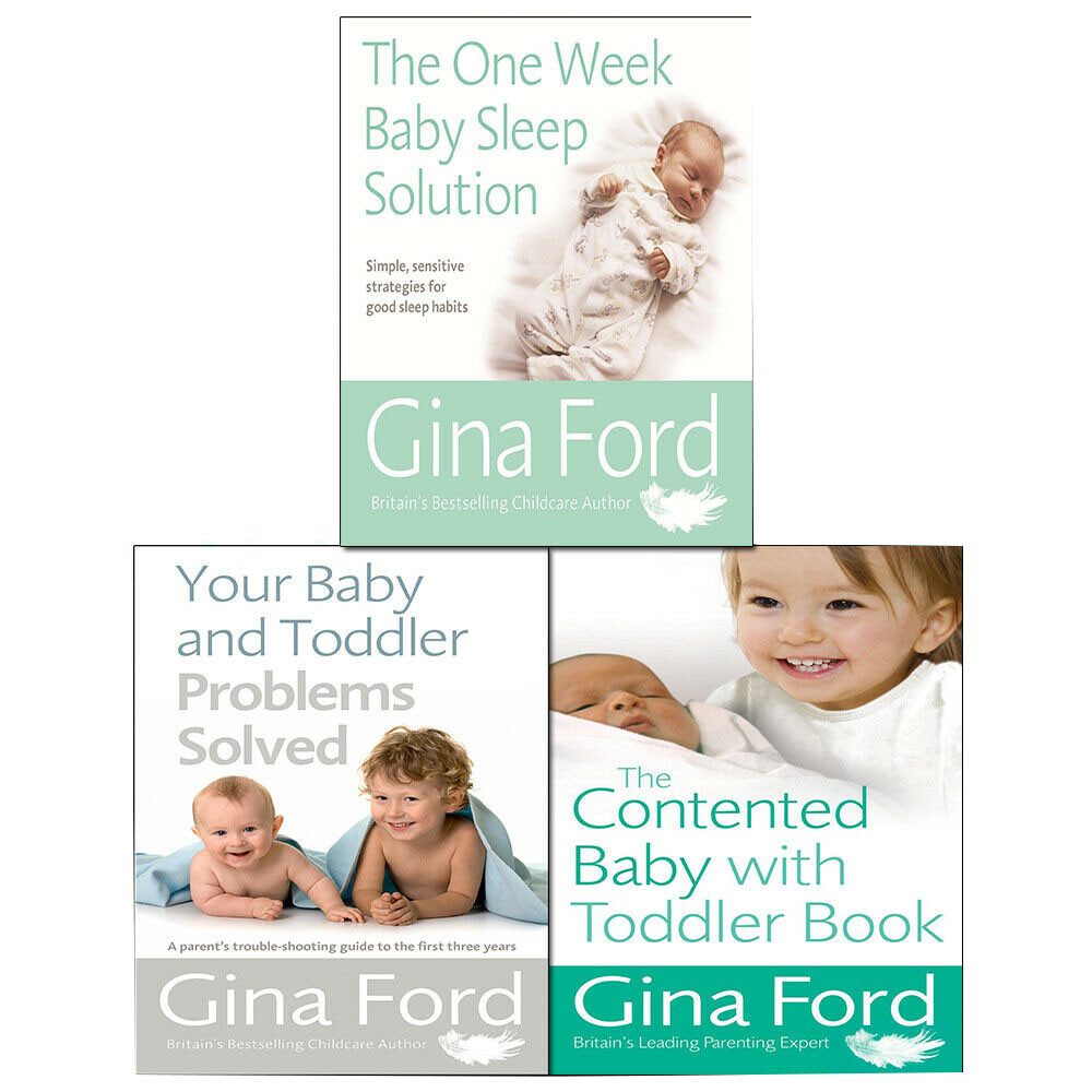 Gina Ford Contented Baby with Toddler Book Collection 3 Books Set Paperback NEW