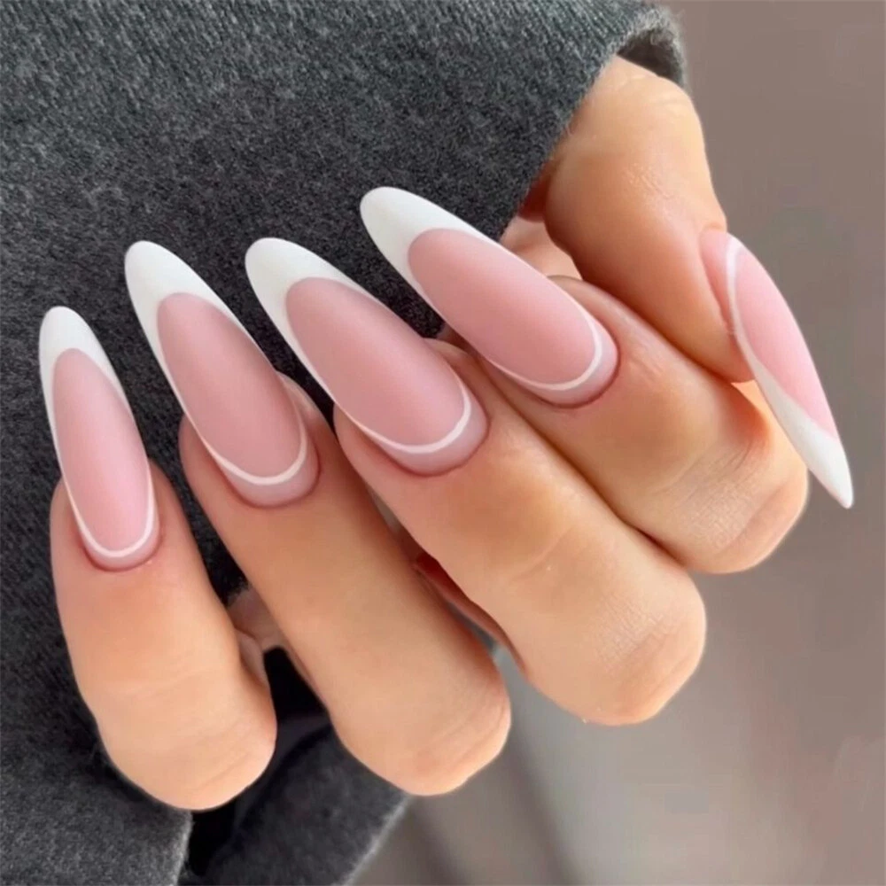 White Matte French Nails
