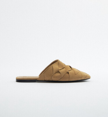 zara woven mules