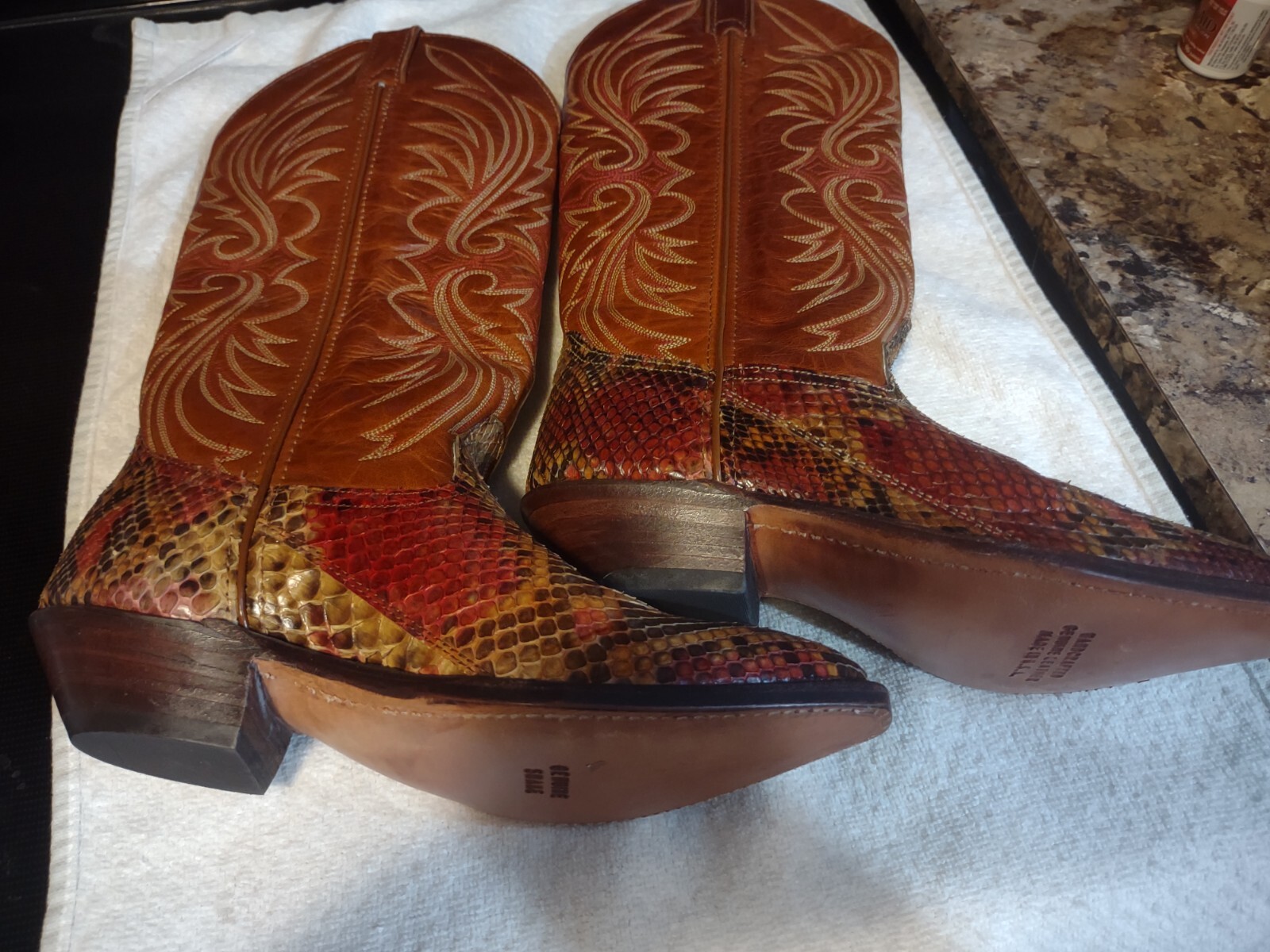 Vintage Dan Post for Code West Python & Leather C… - image 3