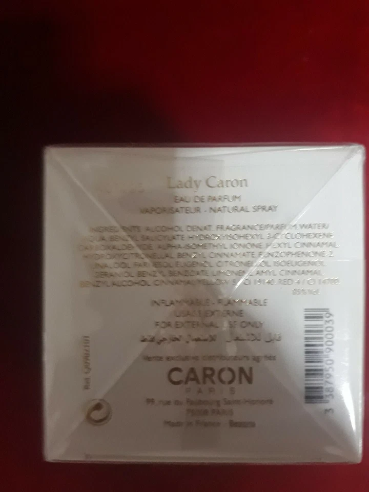 LADY CARON BY CARON 100 ML/3,3 FL. OZ, EAU DE PARFUM EDP, PARÍS Foto 2 de 2