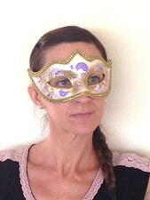PURPLE VENETIAN MASQUERADE BALL MASK/CARNIVAL/NEW YEAR'S EVE