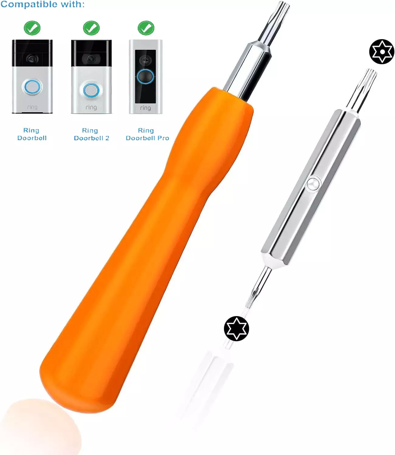 Ring Doorbell T6 T15 Torx Screwdriver Replacement Double-Ended Tool-image