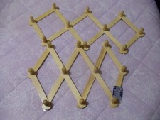 2 Expandable wooden Hook Racks 10 pegs